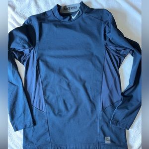 Mens Nike pro hiperwarm top navy size XL